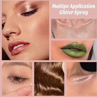 Diamond Highlighter Glitter Spray High Gloss Fairy Powder Shimmer Sparkle Powder Makeup for Face Body Highlight Face Body Makeup