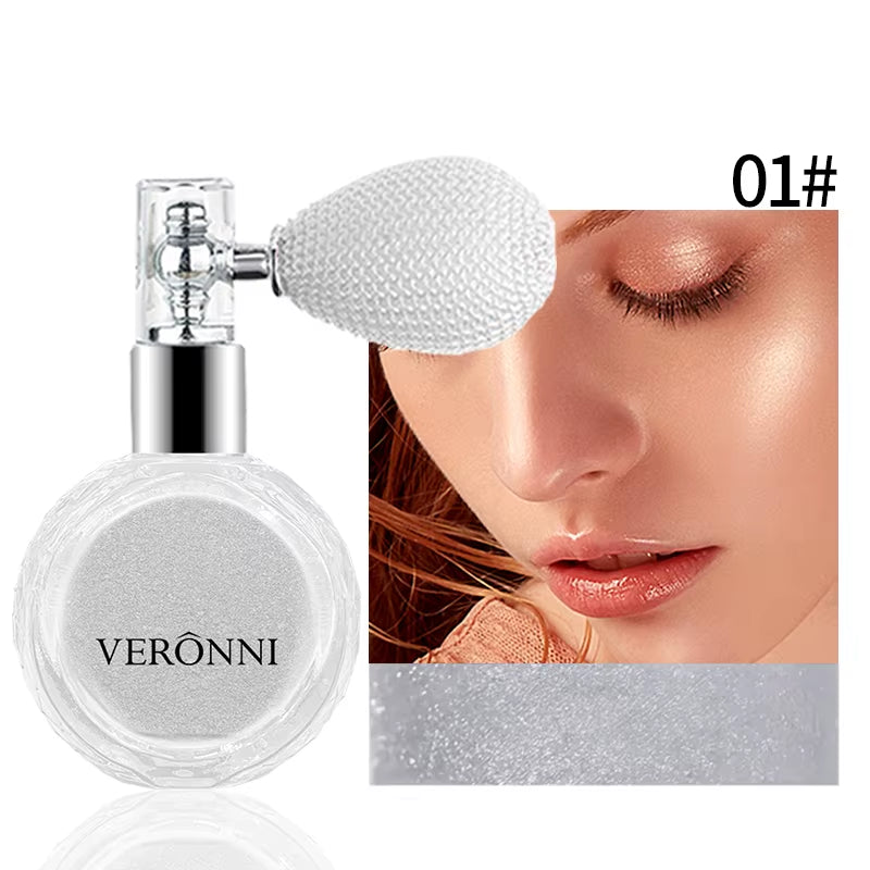 Diamond Highlighter Glitter Spray High Gloss Fairy Powder Shimmer Sparkle Powder Makeup for Face Body Highlight Face Body Makeup