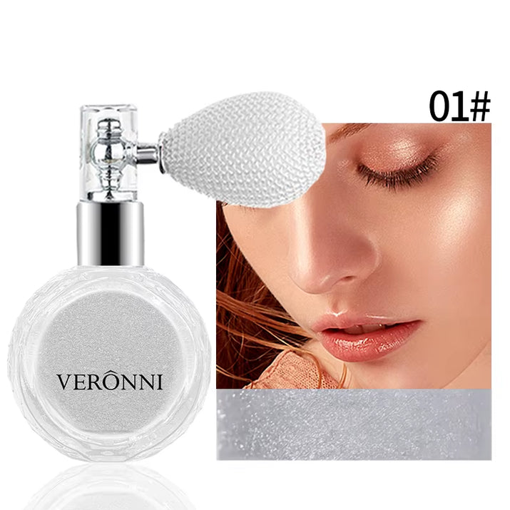 Diamond Highlighter Glitter Spray High Gloss Fairy Powder Shimmer Sparkle Powder Makeup for Face Body Highlight Face Body Makeup